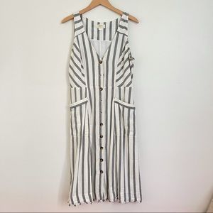 Maeve by Anthropologie button down fitted  dress, super comfy